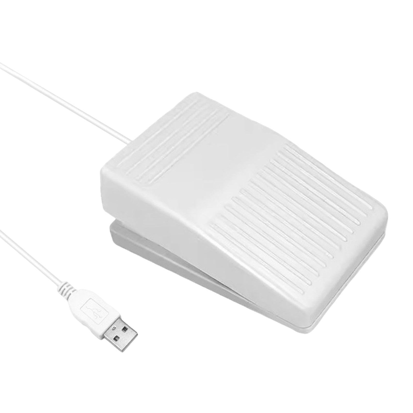 Zoomella Usb Foot Control Action Pedal Professional Accessory Push To Talk Foot Pedal White|Keyboards & Keypads|Computers/Tablet