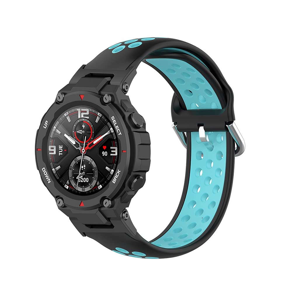 Ipartsonline Replacement Silicone Bands Compatible For Amazfit T Rex/Amazfit T Rex Pro Smartwatch Breathable Sport Strap Rubber