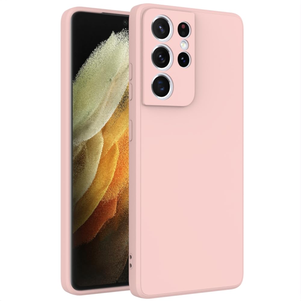 Wogroo For Samsung Galaxy S21 Ultra Case Pink, Scratch Resistant With Soft Touch, Slim Thin Phone Cover For Samsung Galaxy S21 U