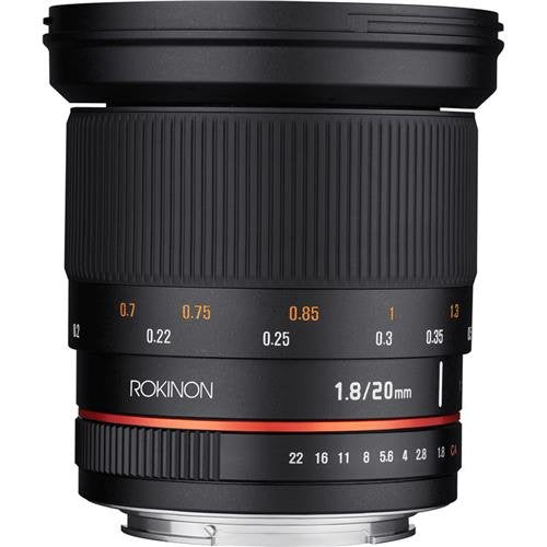 Rokinon 20Mm F/1.8 As Ed Umc Wide Angle Lens For Sony E Mount Black