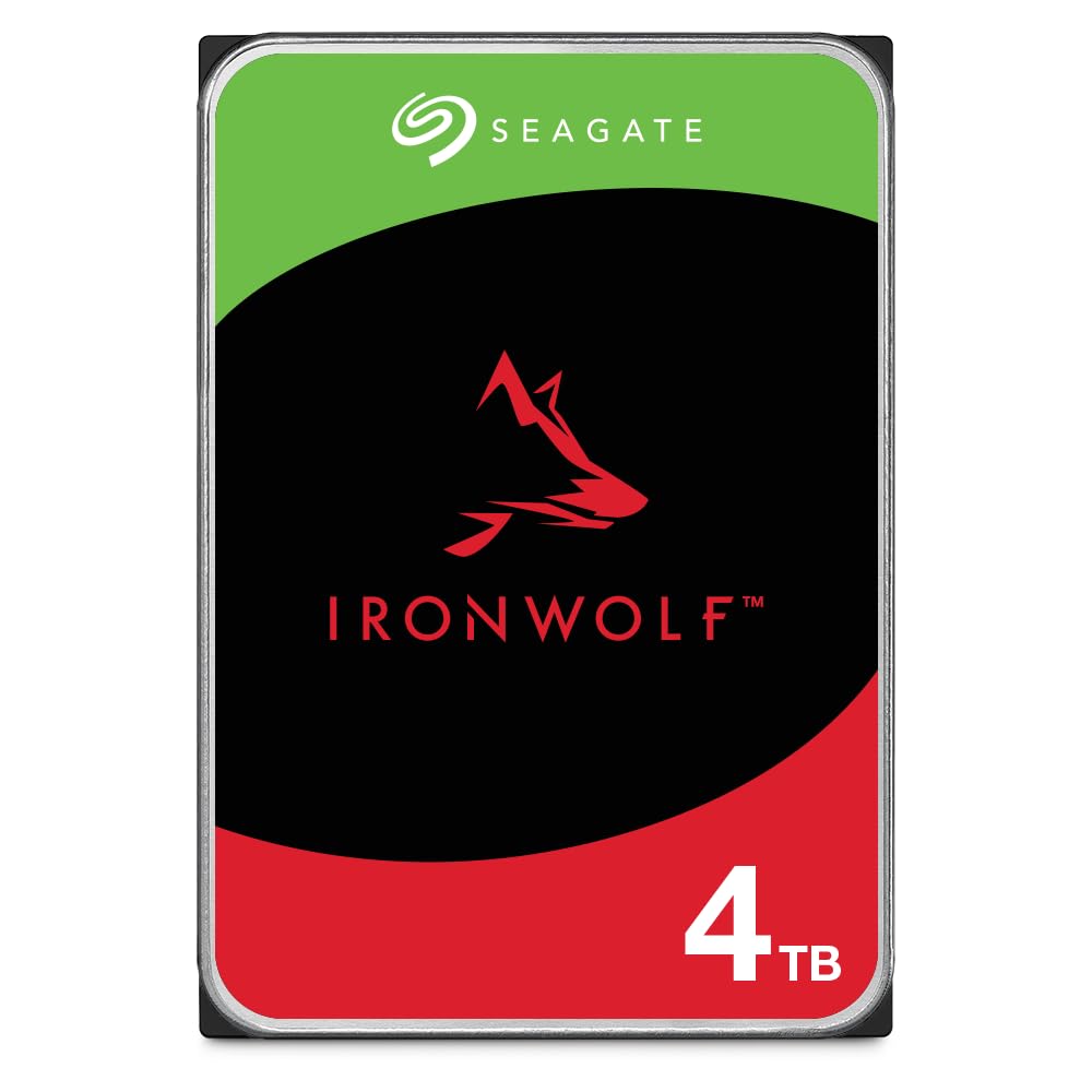 Seagate IronWolf ST4000VN006 4 TB Hard Drive - 3.5 Internal - SATA (SATA/600) - Conventional Magnetic Recording (CMR) Method