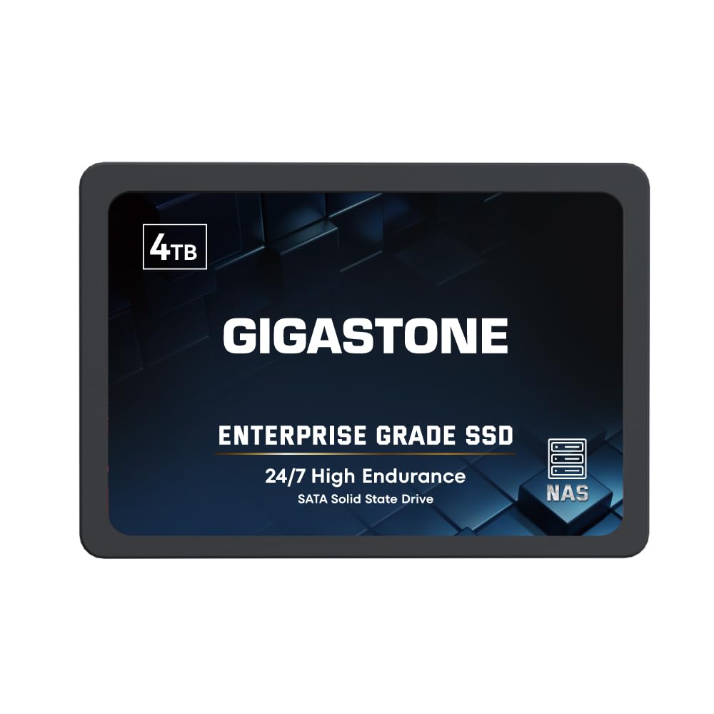Gigastone Enterprise SSD 4TB NAS SSD Drive Cache 24/7 Durable High Endurance Business Server Data Center RAID Network Attached S