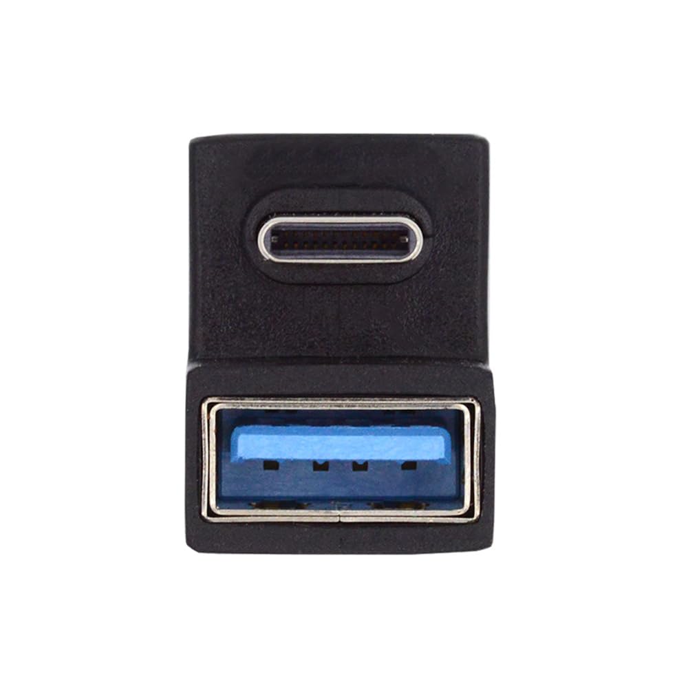 Xiwai 180 Degree Up & Down Angled Type C Usb C Otg To Usb 3.0 Female Extension Adapter For Cell Phone & Tablet