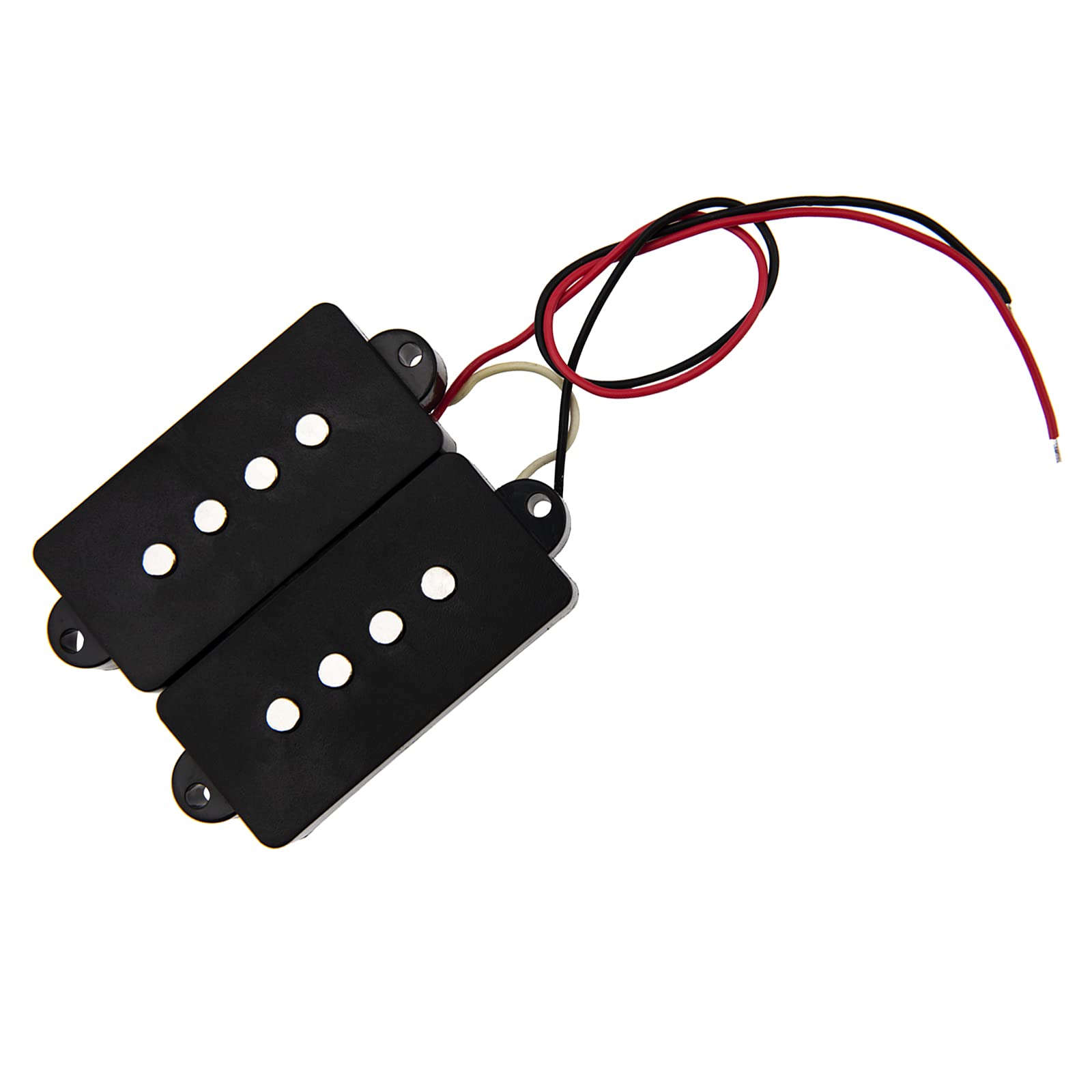 2Pcs Yootones Bass Open Pickups Humbucker Pickup Compatible With 4 String P Bass Replacement (Black)
