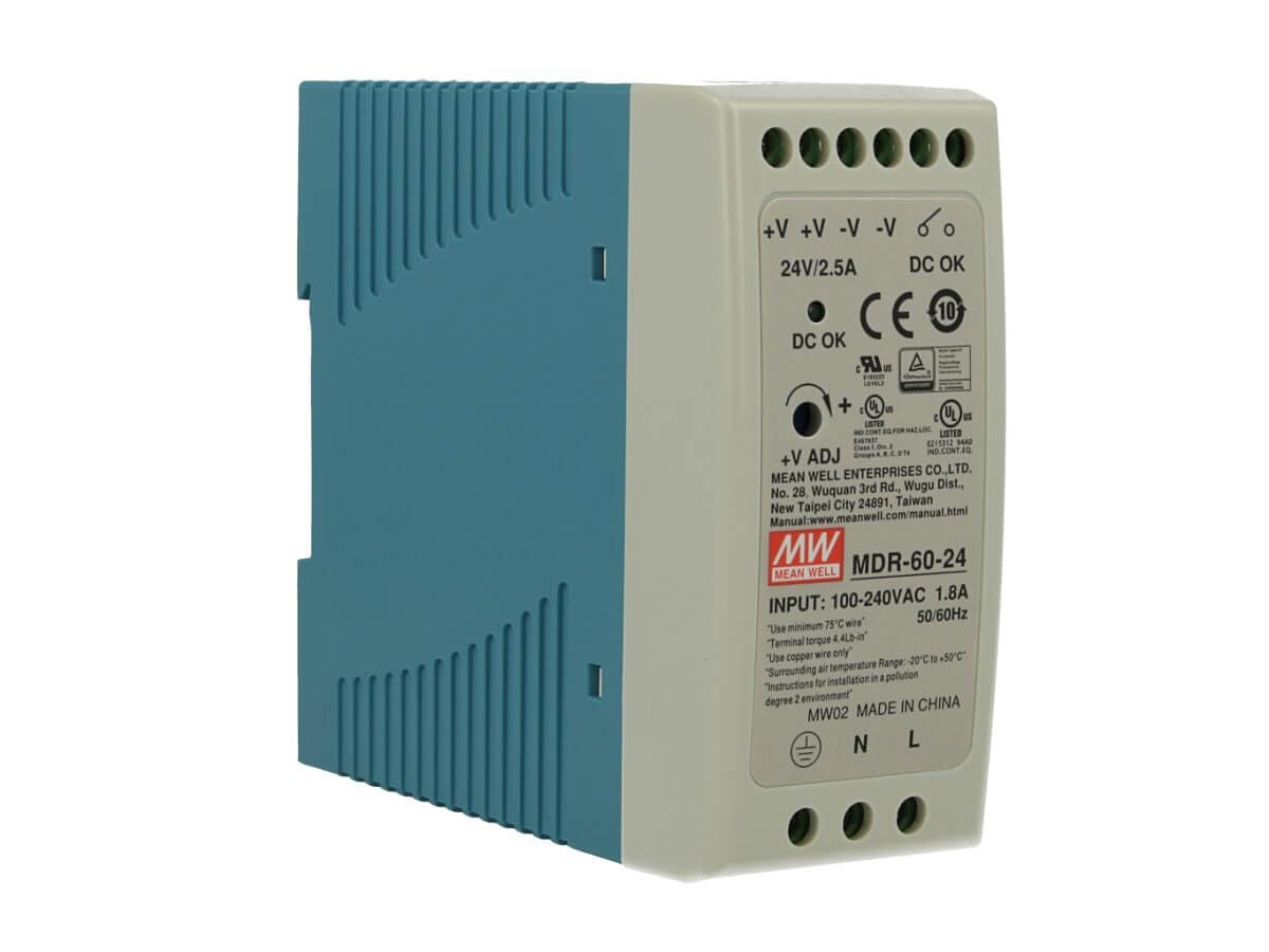 Mean Well Mdr 60 24 Din Rail Power Supply 24V 2.5 Amp 60W