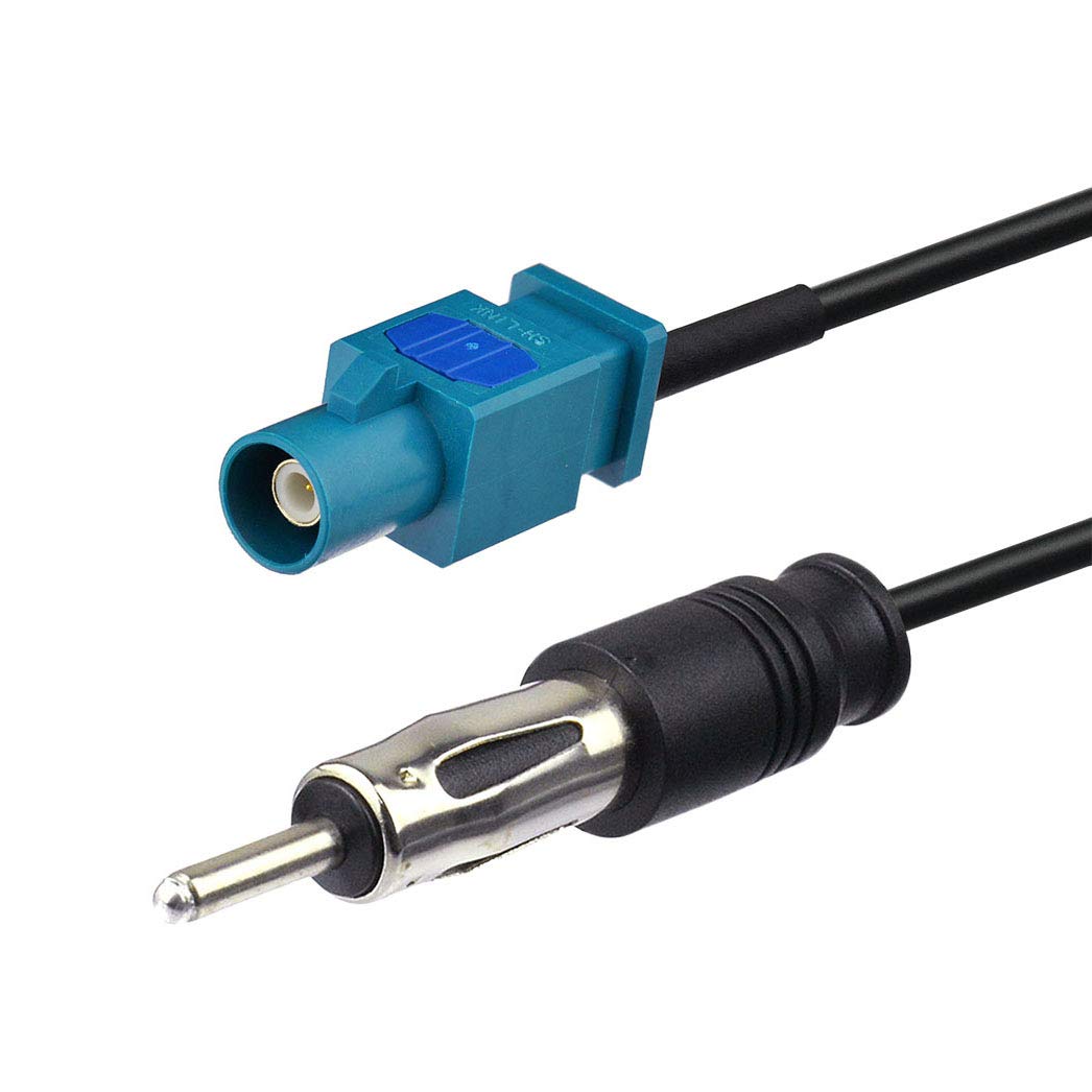 Bingfu Car Antenna Adapter Car Stereo Fm Am Radio Antenna Adapter Cable Fakra Z Male To Din Plug Connector Cable 30Cm 1 Feet For