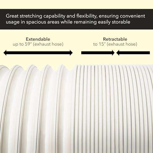 Whynter ARC-EH-TYPE-L Portable Air Conditioner Intake/Exhaust Hose, 5.9" Diameter, White, Rubber Material
