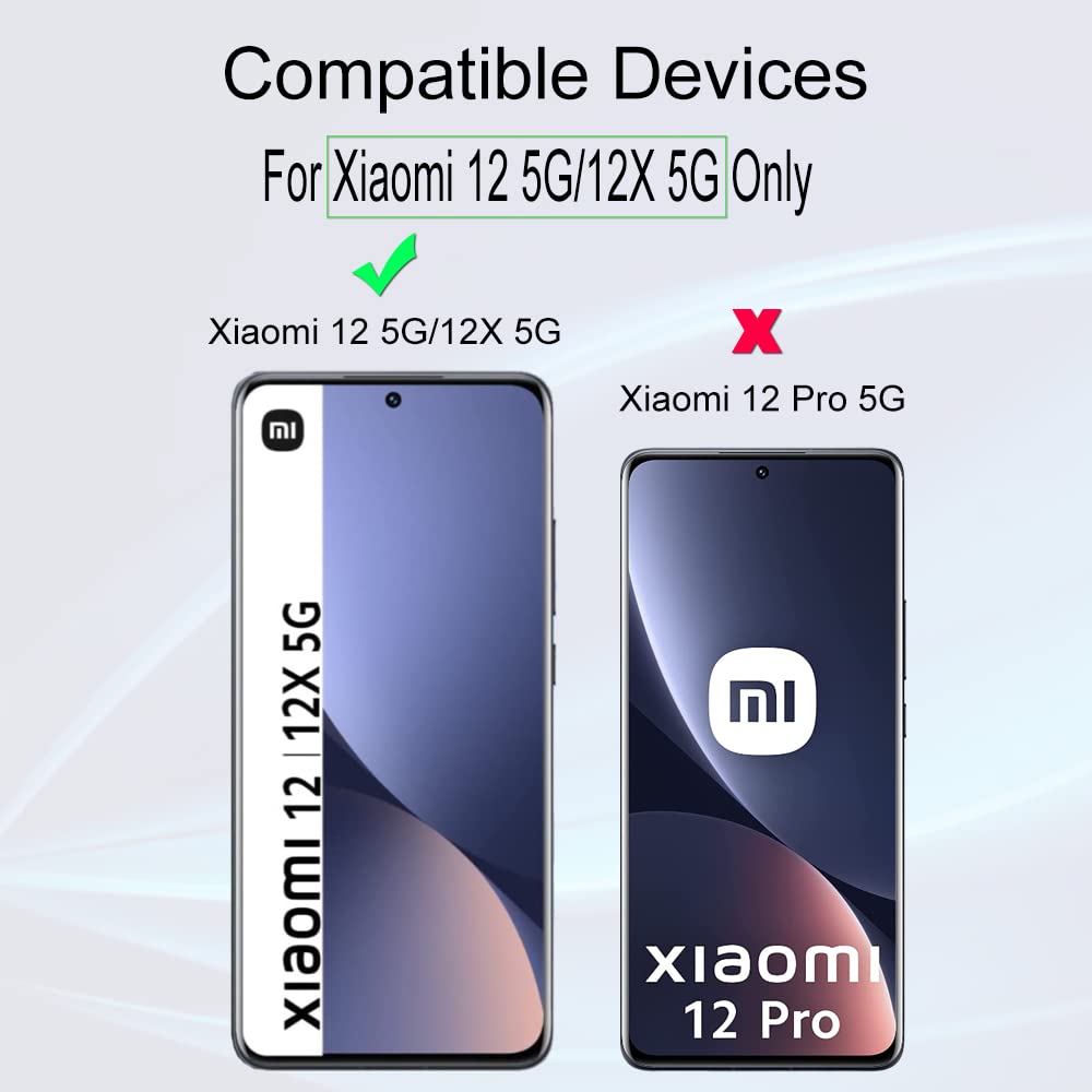 Ibywind Screen Protector For Xiaomi 12/12X 5G (6.28 Inches),With 2Pcs Flexible Tpu Film,1Pc Camera Lens Protector,1Pc Backing Ca