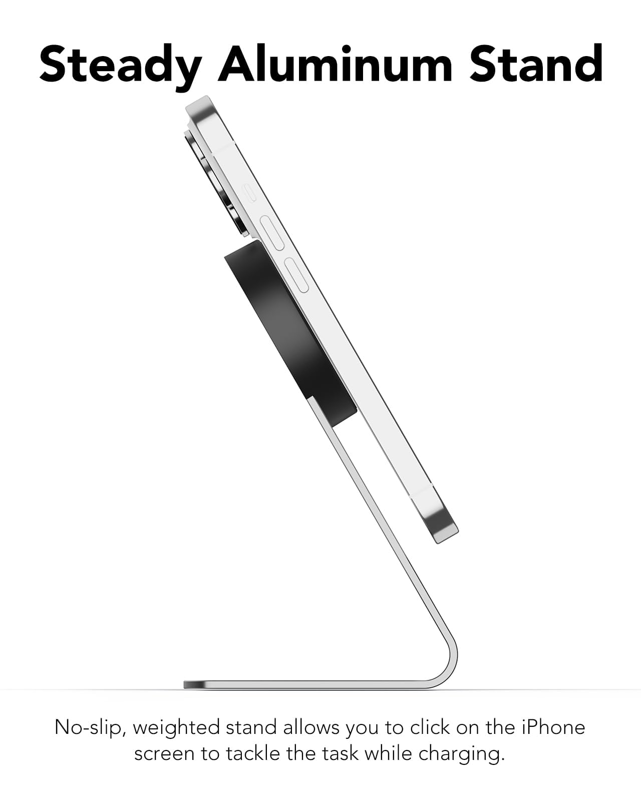 Gowatt Magsafe Charger Stand 15W Fast Charging Magnetic Charger, Compatible With Apple Magsafe Charger, Wireless Charger Compati