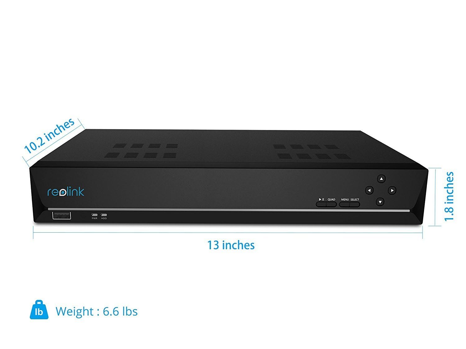 Reolink 4K 16 Channel Network Video Recorder For Security Camera System, Only Work With 4K/5Mp/4Mp Hd Reolink Ip Cameras Poe Nvr