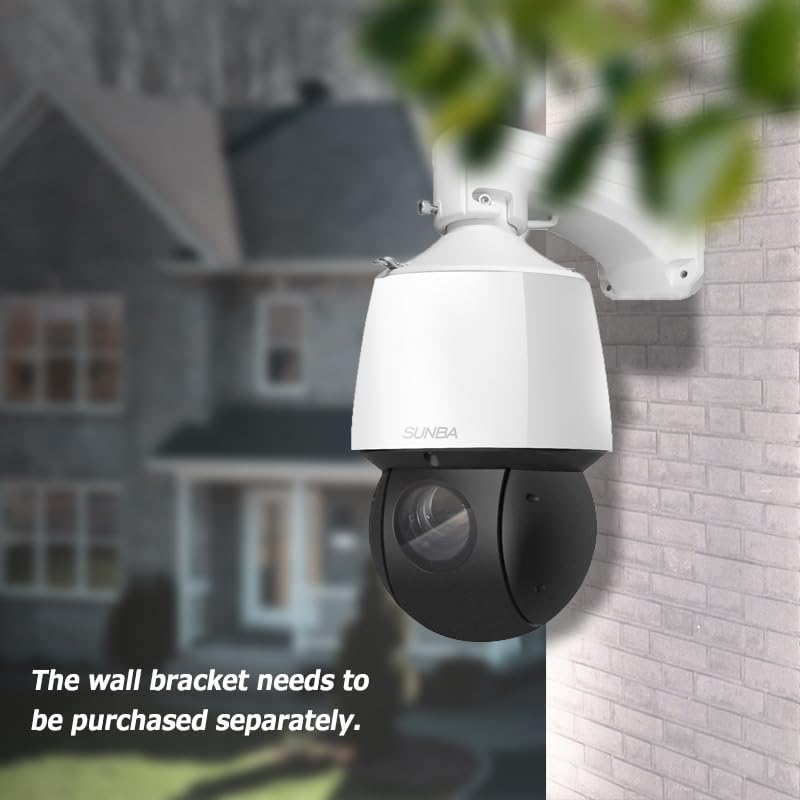 Sunba Auto Tracking Ptz Camera Poe+ Outdoor, 4Mp 25X Optical Zoom Smart Security Dome, Rtmp For Youtube Live Streaming, Two Way