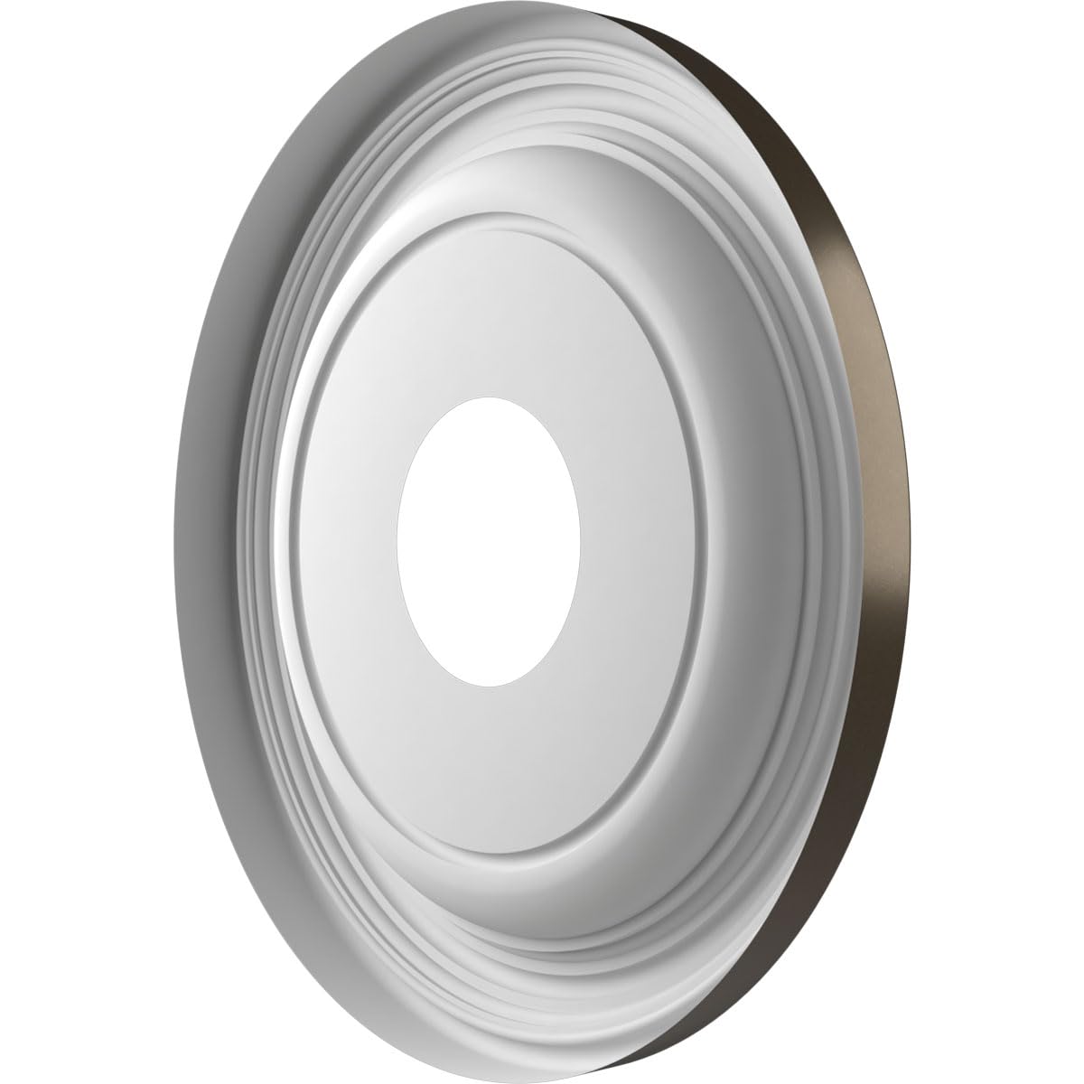 Ekena Millwork Cmp13Trcdb Traditional Thermoformed Pvc Ceiling Medallion (Fits Canopies Up To 7 1/2''), 13''Od, Metallic Dark Br