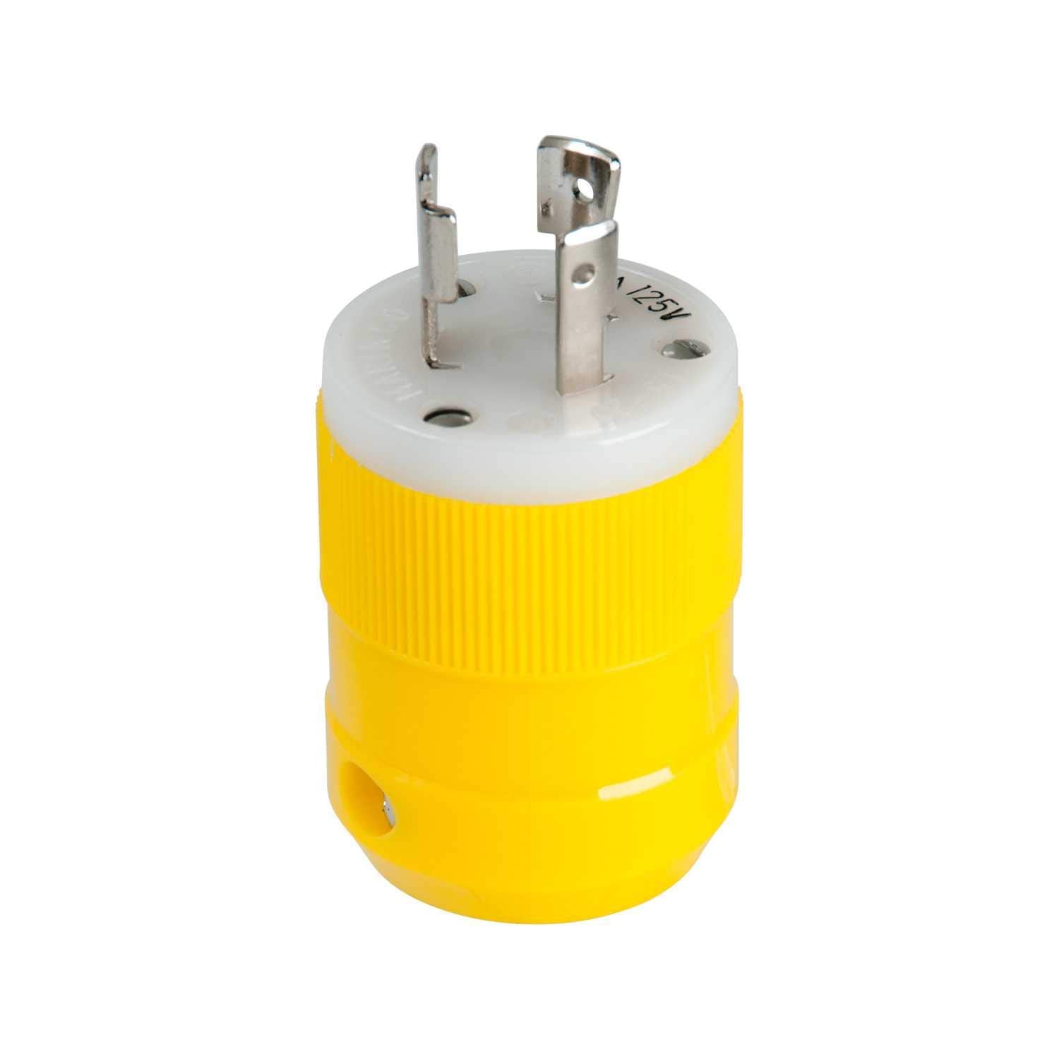 Marinco 205Crpn Locking Plug,20A, 125V , Yellow