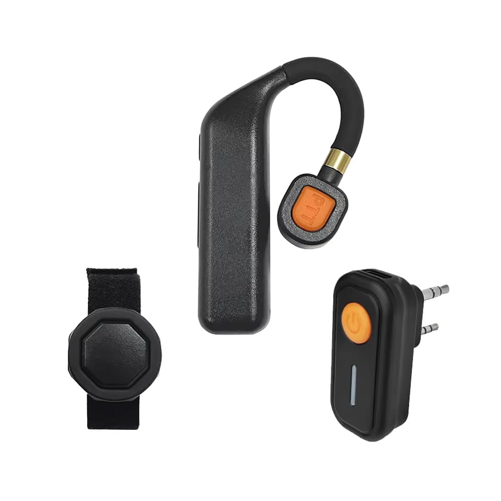 KJDEYT Anysecu Walkie Talkie Wireless Headset, HandsFree K1 Plug PTT Earphone with Noise Cancelling Mic for UV5R UV82 2 Pin k