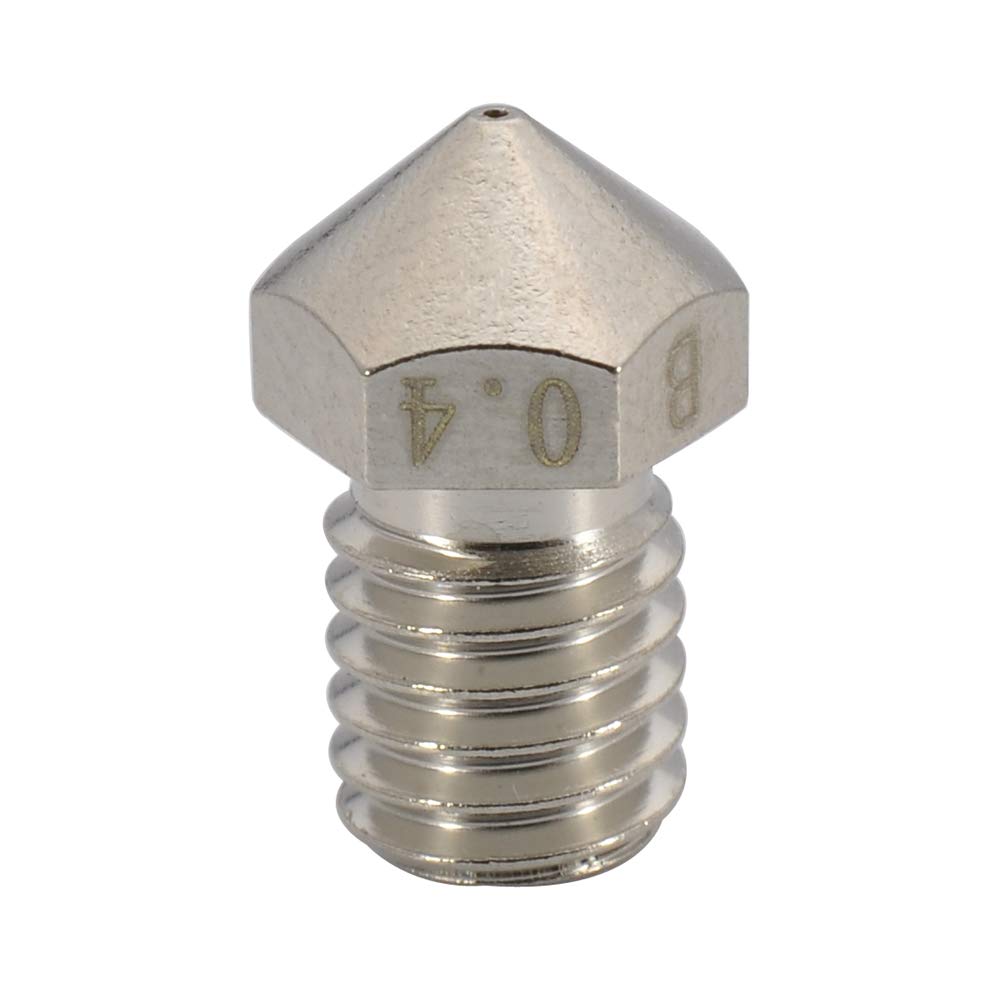 4Pcs 3D Printer M6 Thread Plated Wear Resistant V6 Nozzle 0.4Mm / 3.0Mm Compatible With V5 V6 Hotend/Titan Aero Extruder/Ultimak