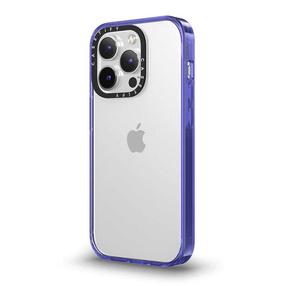 Casetify Compact Iphone 14 Pro Case [2X Military Grade Drop Tested / 4Ft Drop Protection]   Clear Purple