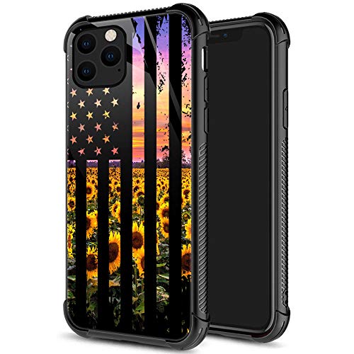 Iphone 13 Case, Sunflower Flag Iphone 13 Cases For Women Girls, Pattern Design Shockproof Anti Scratch Organic Glass Case For Ap
