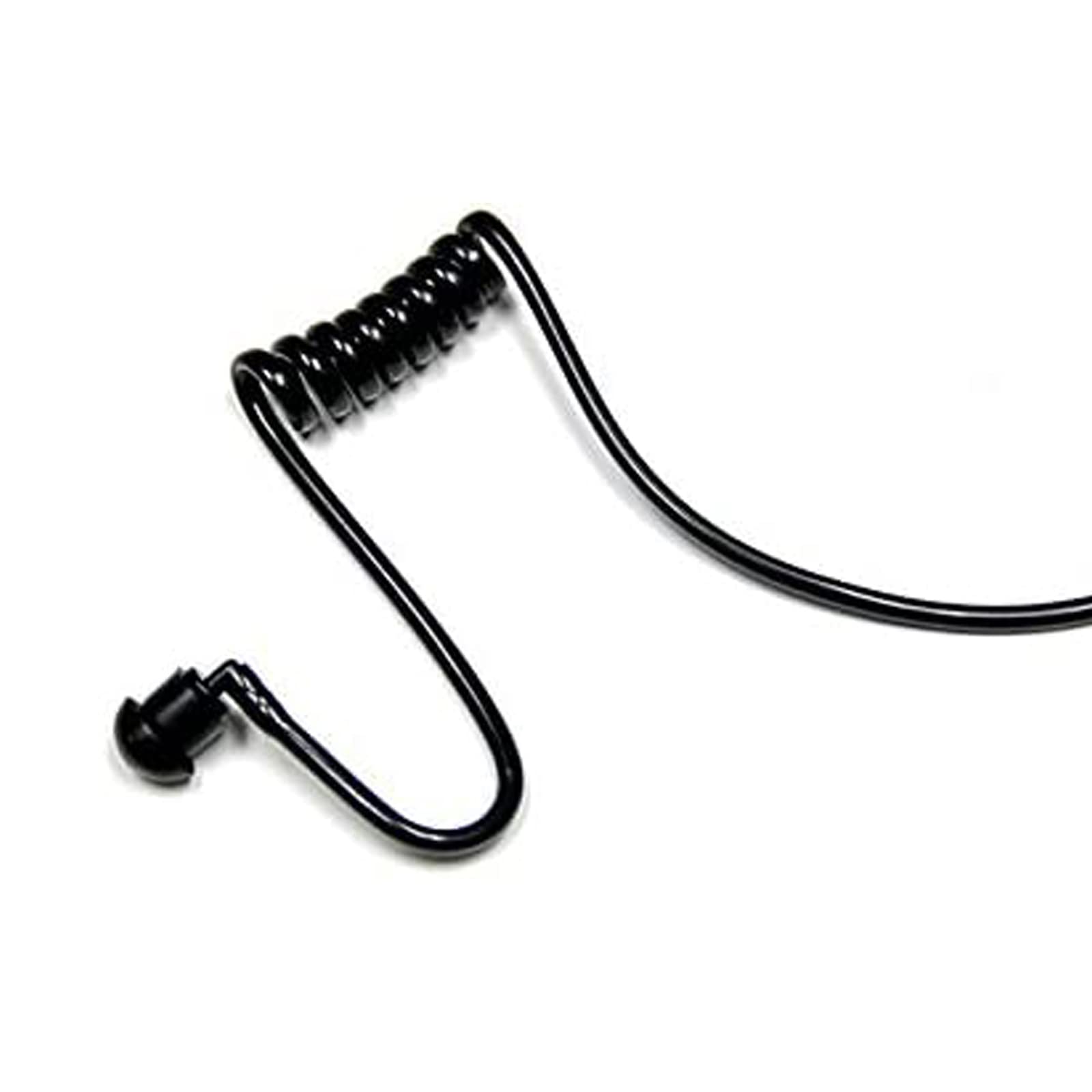 LUITON 10-Pack Acoustic Coil Tube Walkie Talkie Earpieces for Baofeng, Motorola, Kenwood, Retevis, Midland - Black