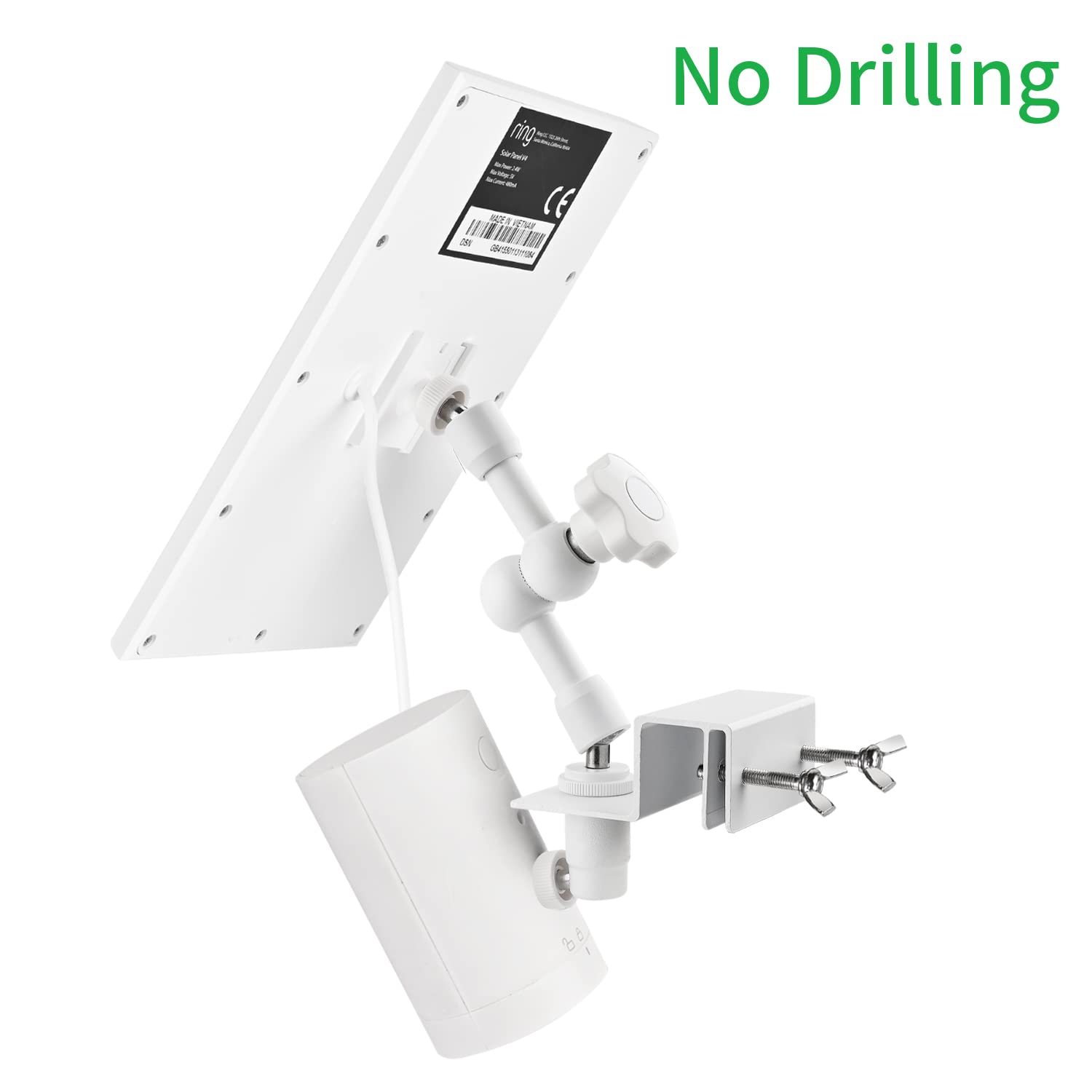 2 In 1 Gutter Mount For Ring Solar Panel, Stick Up Cam Battery, Spotlight Cam Battery And Spotlight Cam Battery Plus/Pro, Perfec