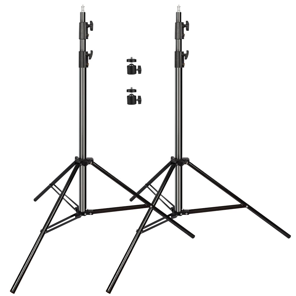 Heavy Duty Light Stand 9.5Ft, Aluminum Alloy Lights Stand Spring Cushioned Adjustable Photo Video Lighting Stand, Photography St