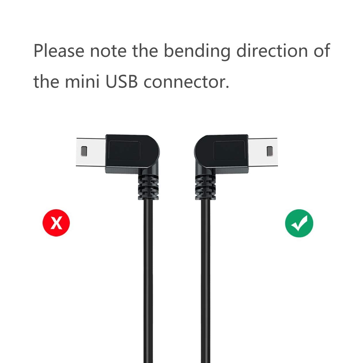 Yqmajim Gps Charger Cable,Dash Cam Power Cord,(16.5Ft) Pure Copper Thicker 90 Degree Mini Usb Charging Cable For Garmin Nuvi Gps