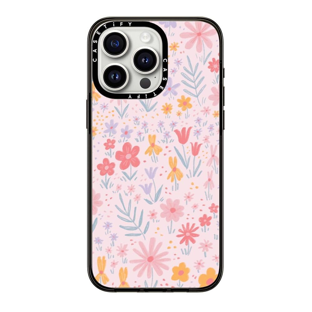 Casetify Compact Case For Iphone 15 Pro Max [2X Military Grade Drop Tested / 4Ft Drop Protection]   Maddie'S Florals   Clear Bla