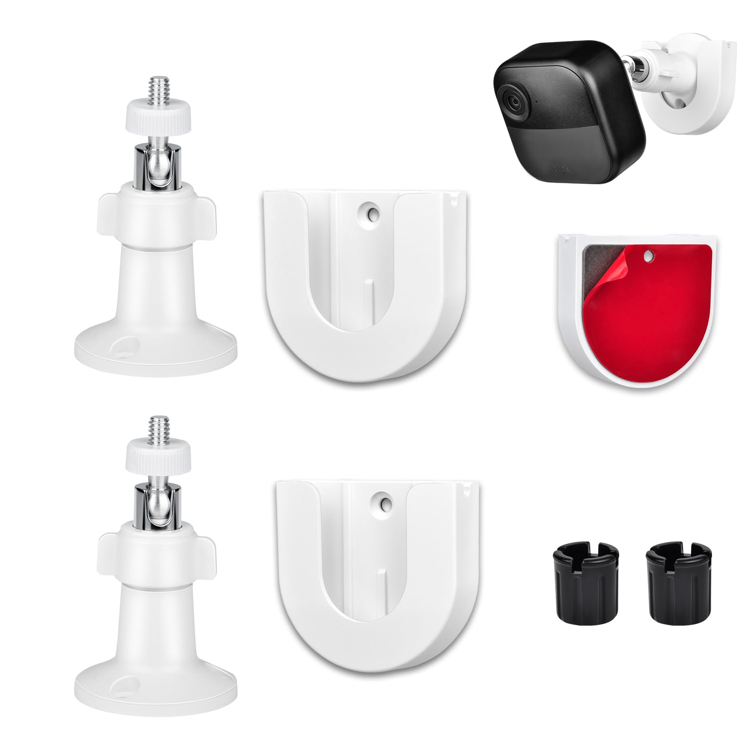 2 Pack Strong Adhesive Wall Mount +Adjustable Indoor/Outdoor Security Wall Mount Compatible With All New Blink Outdoor 4 (4Th Ge