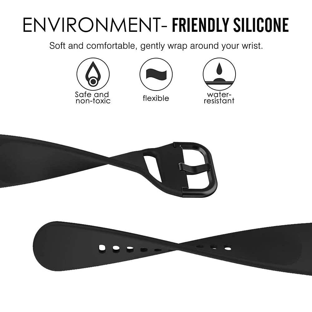 Vicrior Bands Compatible With 19Mm Id205L Veryfitpro Smart Watch, Quick Release Soft Silicone Fadeless Pattern Printed Floral Replacement Band For Id205L, Id205G Id205 Id205U Id205S, Black