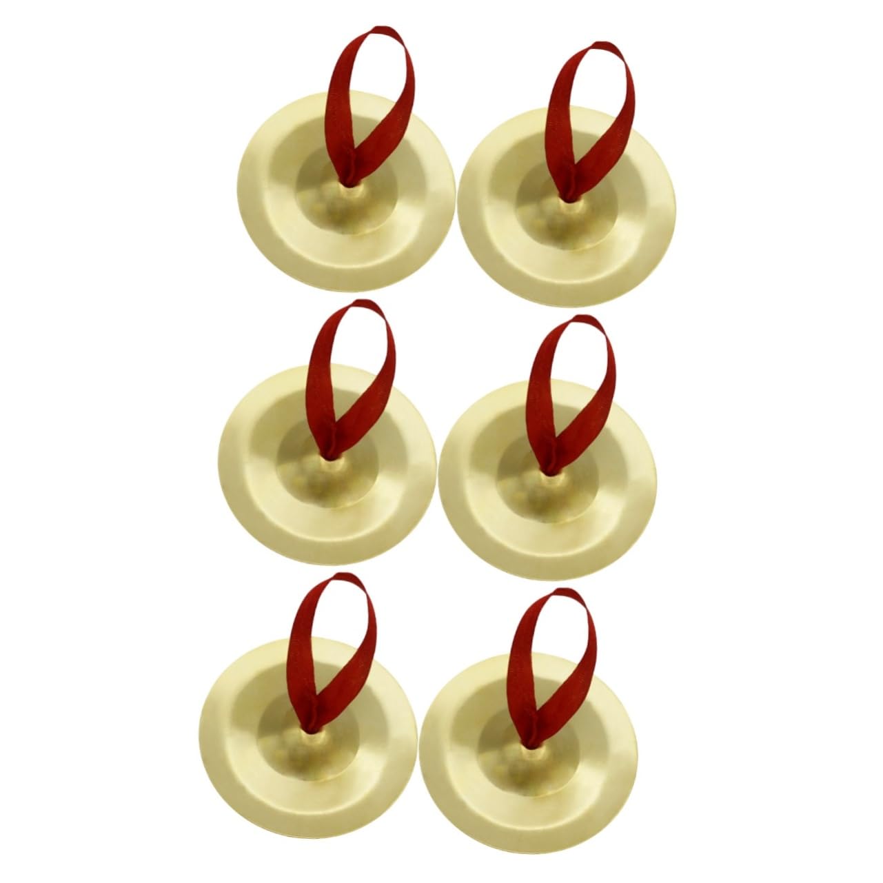 BESTonZON 3pairs Finger Cymbals Mini Musical Percussion Noedge Tunable for Dancers Party Rhythms
