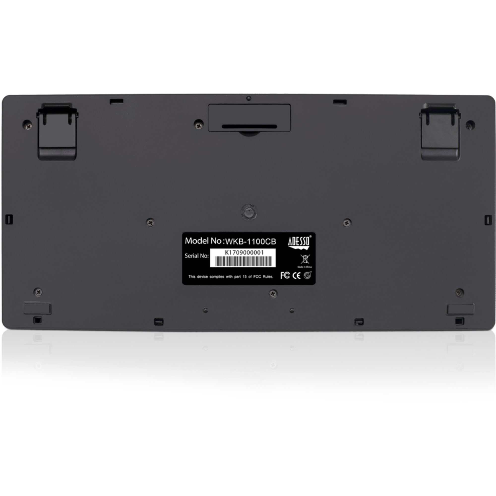 Adesso Wkb-1100Cb Natural Ergonomic Wireless Spill Resistant Mini Keyboard & Mouse Combo,Black