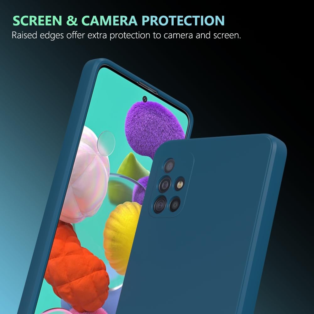 Wogroo For Samsung Galaxy A51 4G Case Dark Blue, Scratch Resistant With Soft Touch, Slim Thin Phone Cover For Samsung Galaxy A51