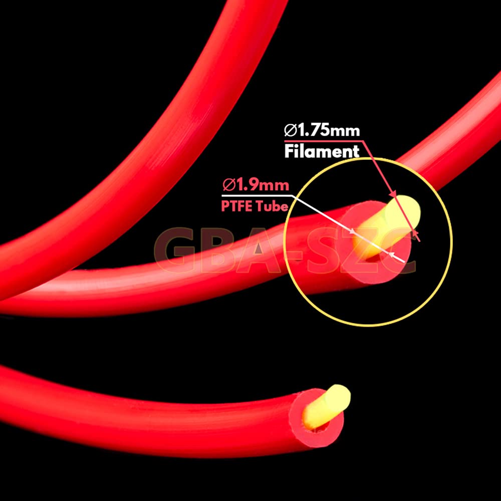 Gba Szc 3 Meters Ptfe Tube Teflon Tubing 3M For 3D Printer J Head Hotend Bowden Extruder 1.75Mm Id1.9Mm Od4Mm.(Ptfe)