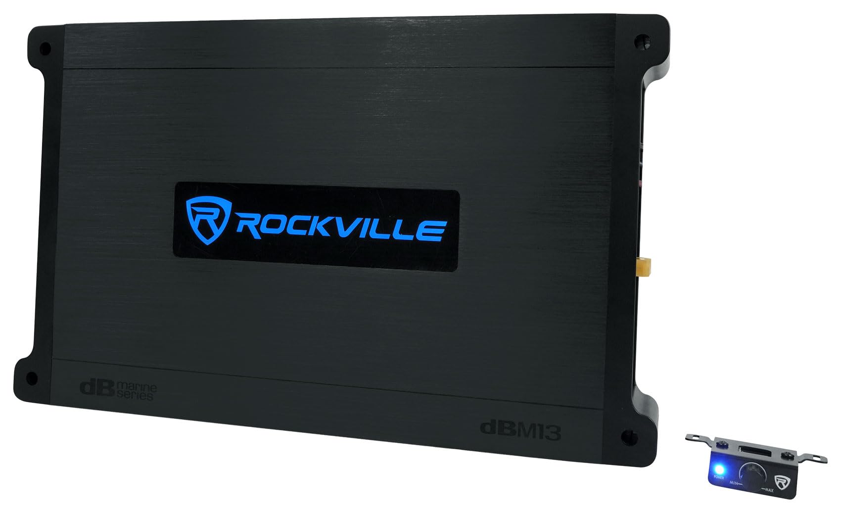 Rockville DBM13 3000W Peak / 750W RMS Mono Marine Amplifier, Class D, IPX6, Includes Remote, Adjustable Crossover, Subsonic Filt