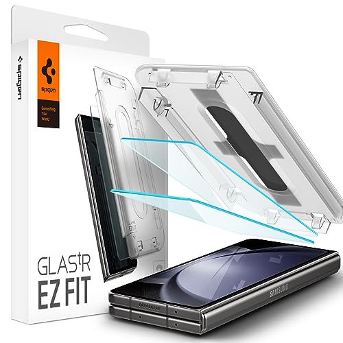 Spigen Tempered Glass Screen Protector Glastr Ez Fit] Designed For Galaxy Z Fold 5 2 Pack]