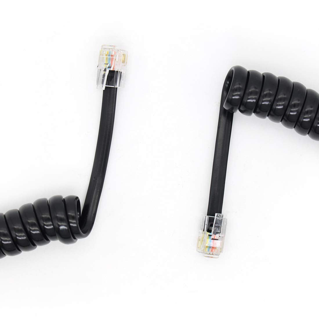 Telephone Handset Cord Detangler Cable Pure Copper Coiled 2.64 To 22 Feet Uncoiled Landline Phone Spiral Curly Cable Extension M