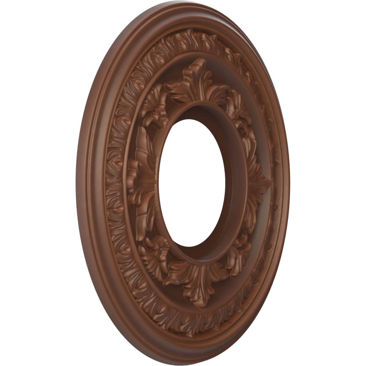 Ekena Millwork Cmp10Badru Baltimore Thermoformed Pvc Ceiling Medallion (Fits Canopies Up To 4 1/4), 10Od X 3 1/2Id X 3/4P, Unive