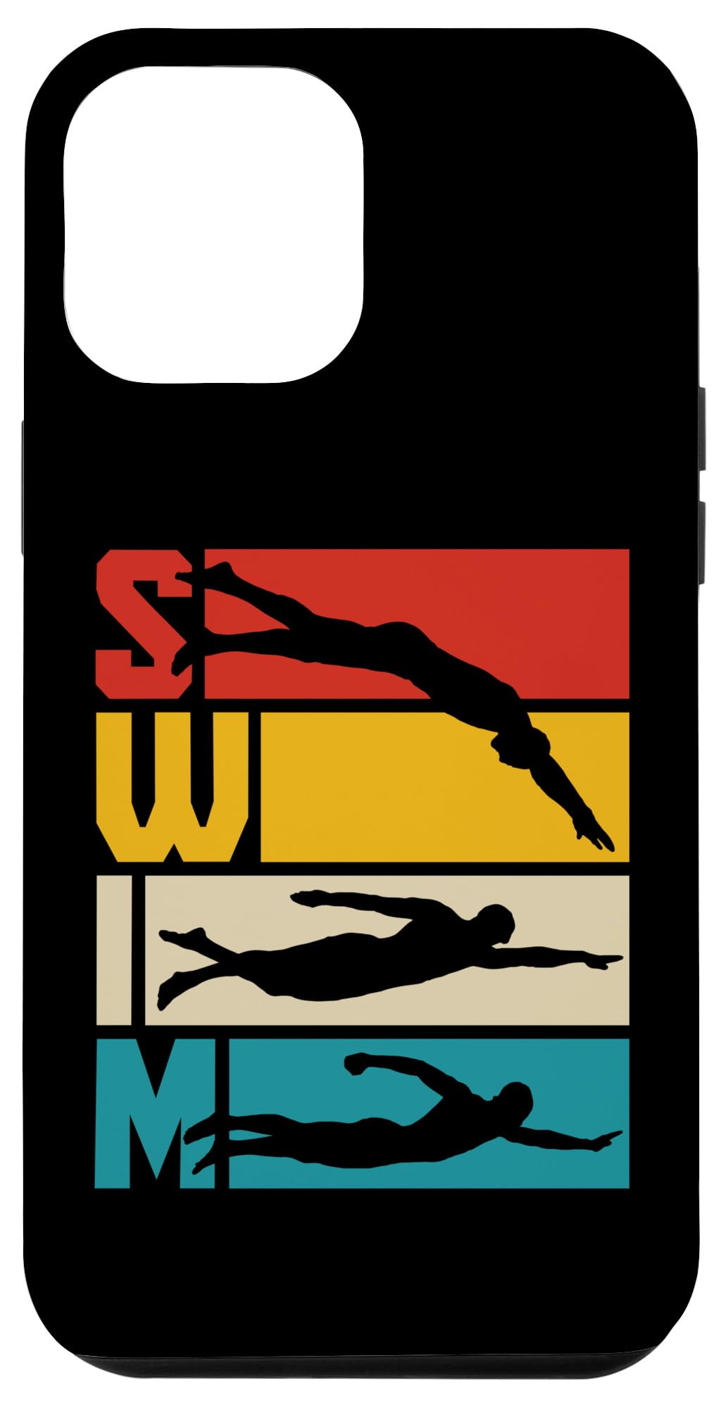 Iphone 12 Pro Max Swim Swimming Vintage Retro Swimmer Case