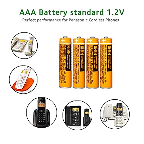 Eocik 8 Pack Hhr-55Aaabu Ni-Mh Rechargeable Aaa Batteries For Panasonic 1.2V 550Mah Aaa Battery For Cordless Phones