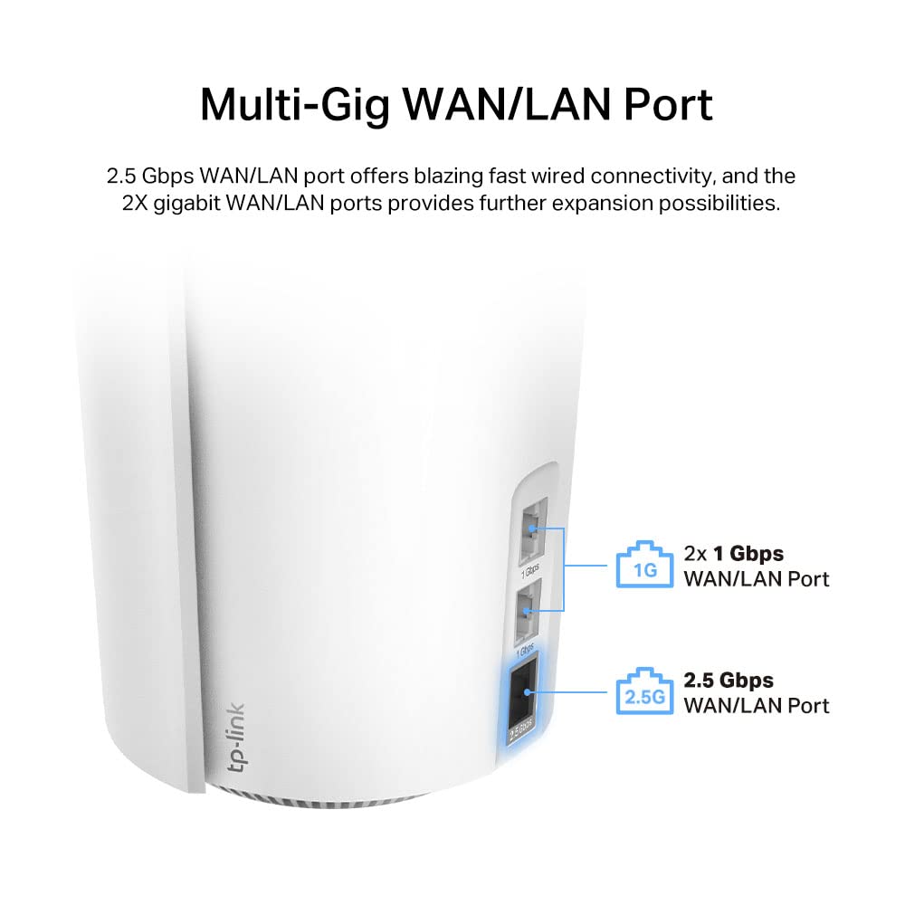 Tp Link Deco Ax7800 Tri Band Mesh Wifi 6 System (Deco X95)   Whole Home Coverage Up To 6100 Sq.Ft With Ai Driven Smart Antennas,