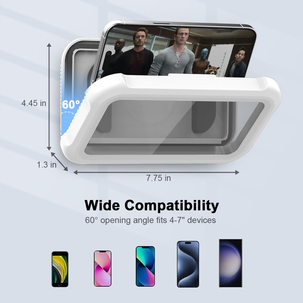 Cymtkbr Shower Phone Holder Waterproof,480 Rotating Wall Phone Holder Mount With Hd Touch Screen Guardian Phone Up To 7 Inch For