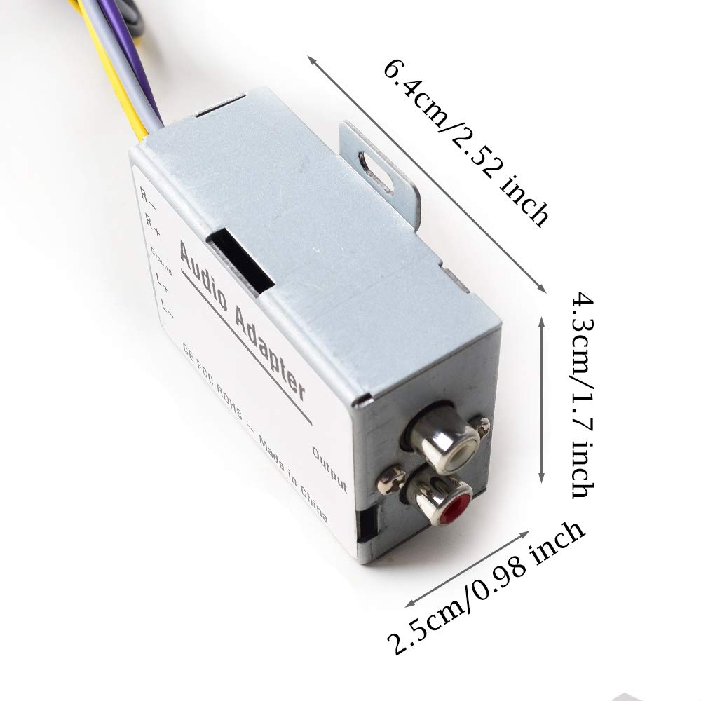 Car Stereo Audio Speak Signal Hi Low Converter For Auto Amp Subwoofer Amplifier Cd Player High To Low Adapter Audio Amp Converter