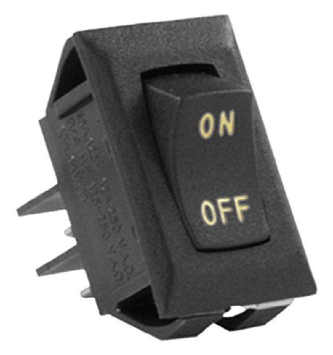 JR Products (12591-5 Black/Sliver 12V On/Off Switch, (Pack of 5)