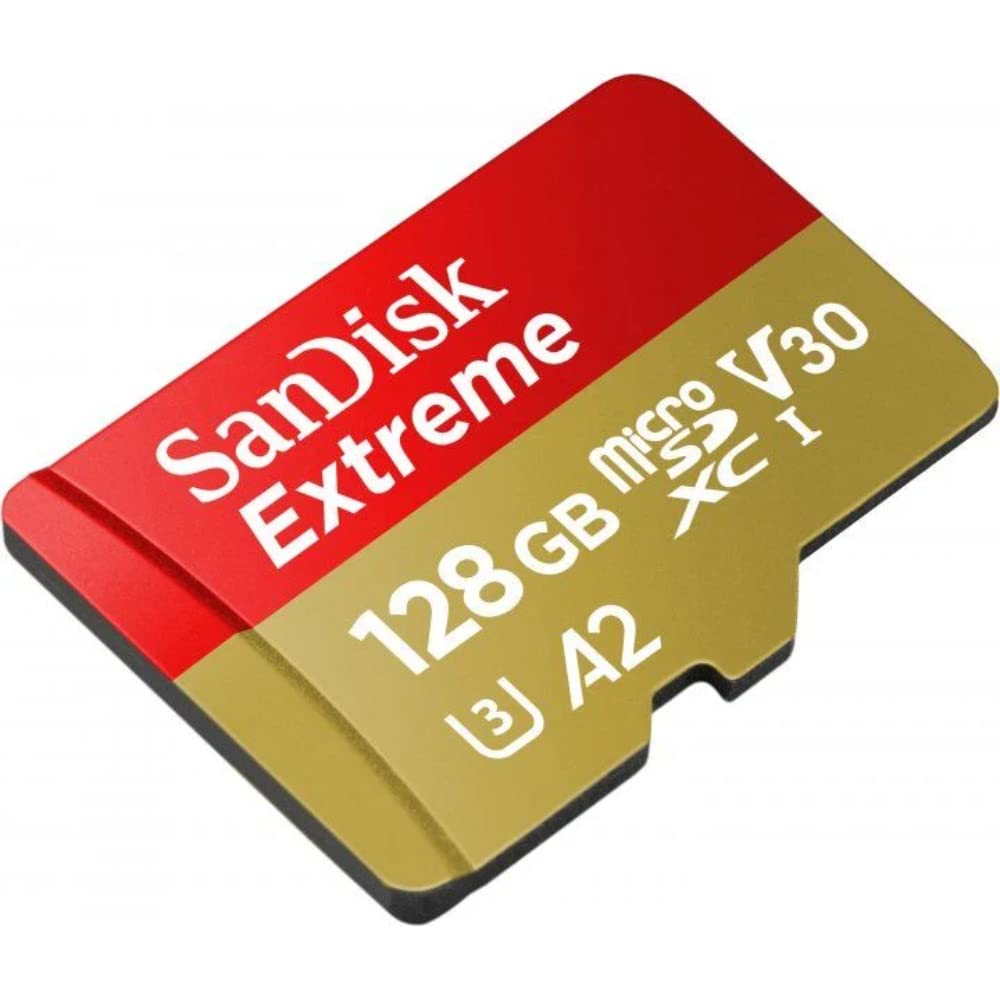 Sandisk 128Gb Extreme Microsd Uhs I Card For 4K Video On Smartphones, Action Cams & Drones 190Mb/S Read, 90Mb/S Write Sdsqxaa 12