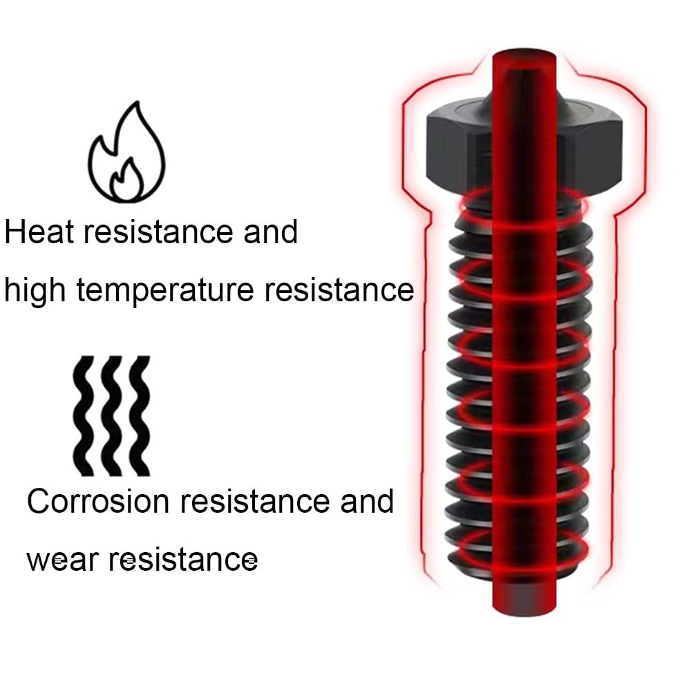 Hzdadeve Stainless Steel Nozzles 0.4Mm Thread Hardened Nozzles High Temperature Pointed Wear Resistant Nozzle For Anycubic Kobra