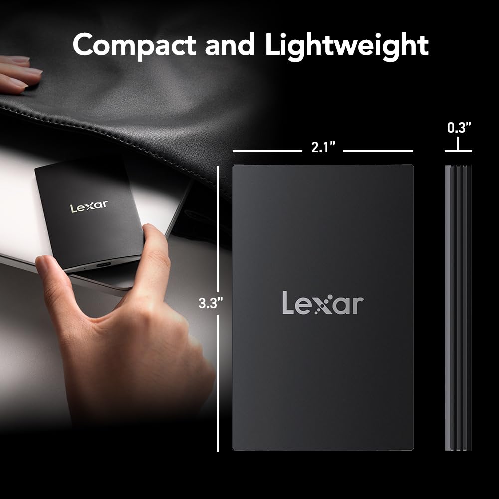Lexar 2Tb Sl500 Portable Ssd, Up To 2000Mb/S Read, Compatible W/Type-C Laptops, Iphone 15, Smartphones, Tablets, Ps5, Xbox, Usb