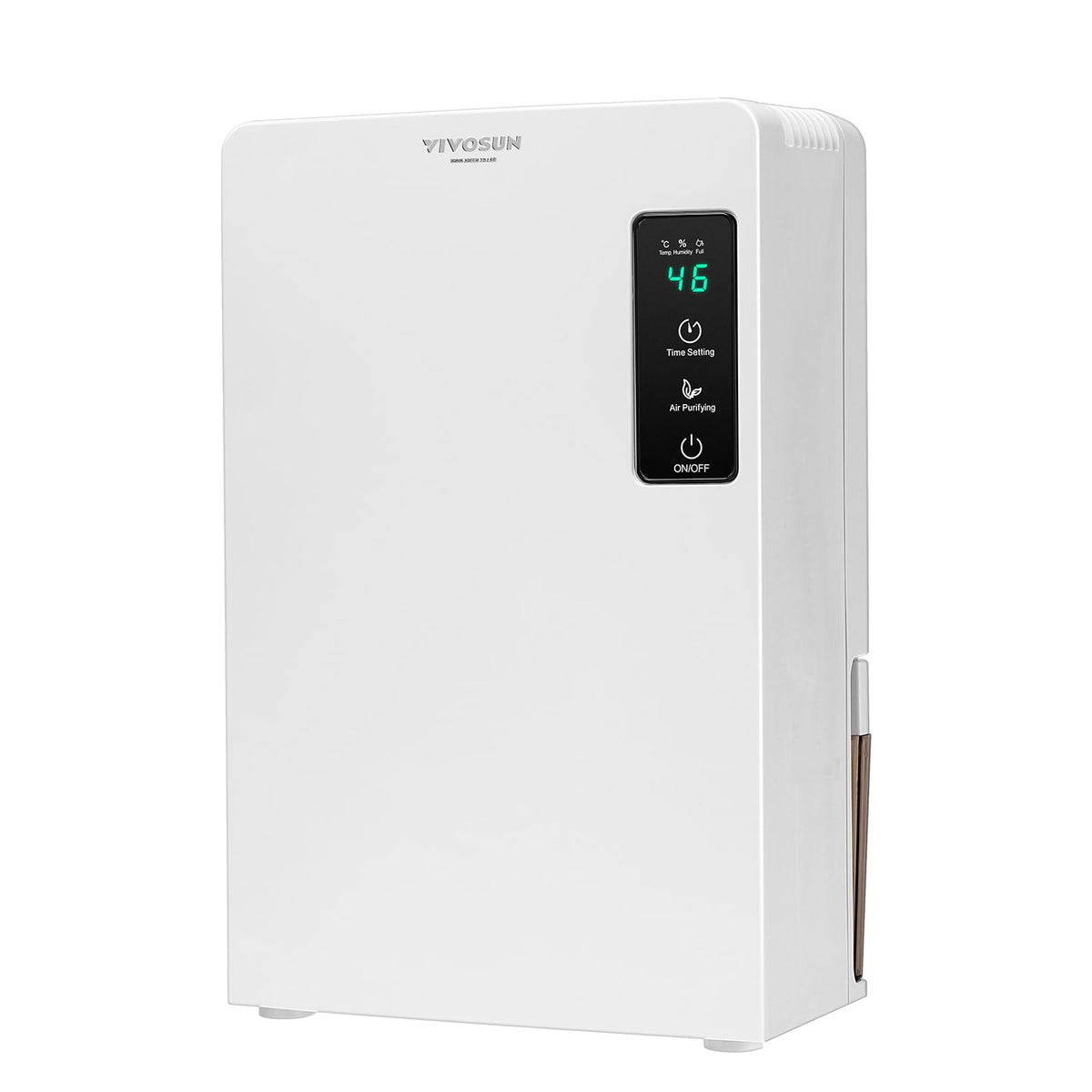 Vivosun Electric Mini Dehumidifier, Ultra Quiet Auto Defrost Dehumidifier With Timer, 2200Ml Water Tank And Drain Hose For Basem