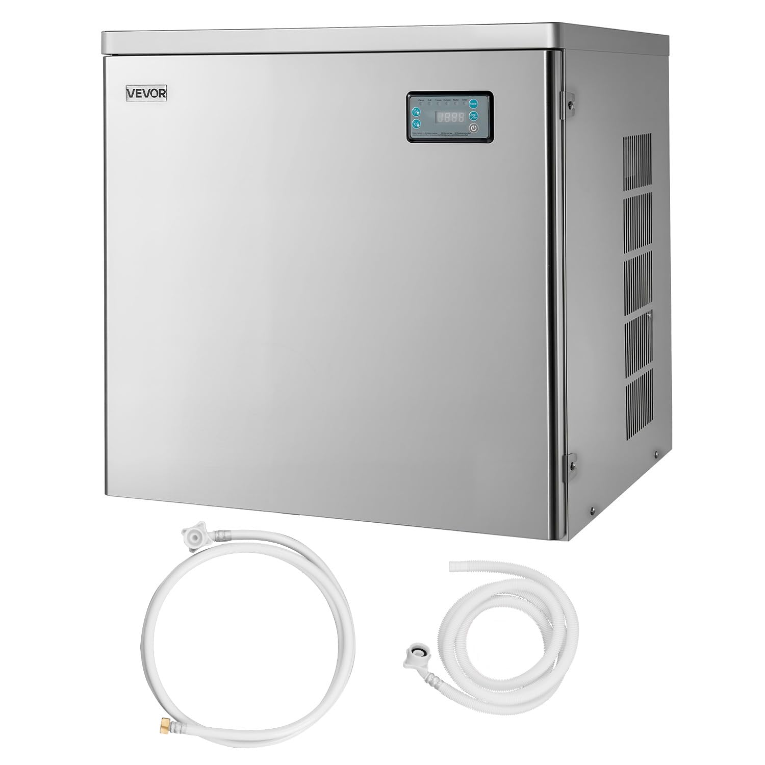 VEVOR Commercial Ice Maker Machine - Head, 450 Lbs/Day Stainless Steel Ice Machine with Scheduled Ice-Making, Self-Cleaning, Adj