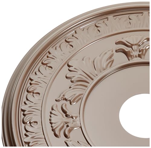 19Od X 3 1/2Id X 1P Baltimore Thermoformed Pvc Ceiling Medallion (Fits Canopies Up To 7 3/4), Ultracover Satin London Grey