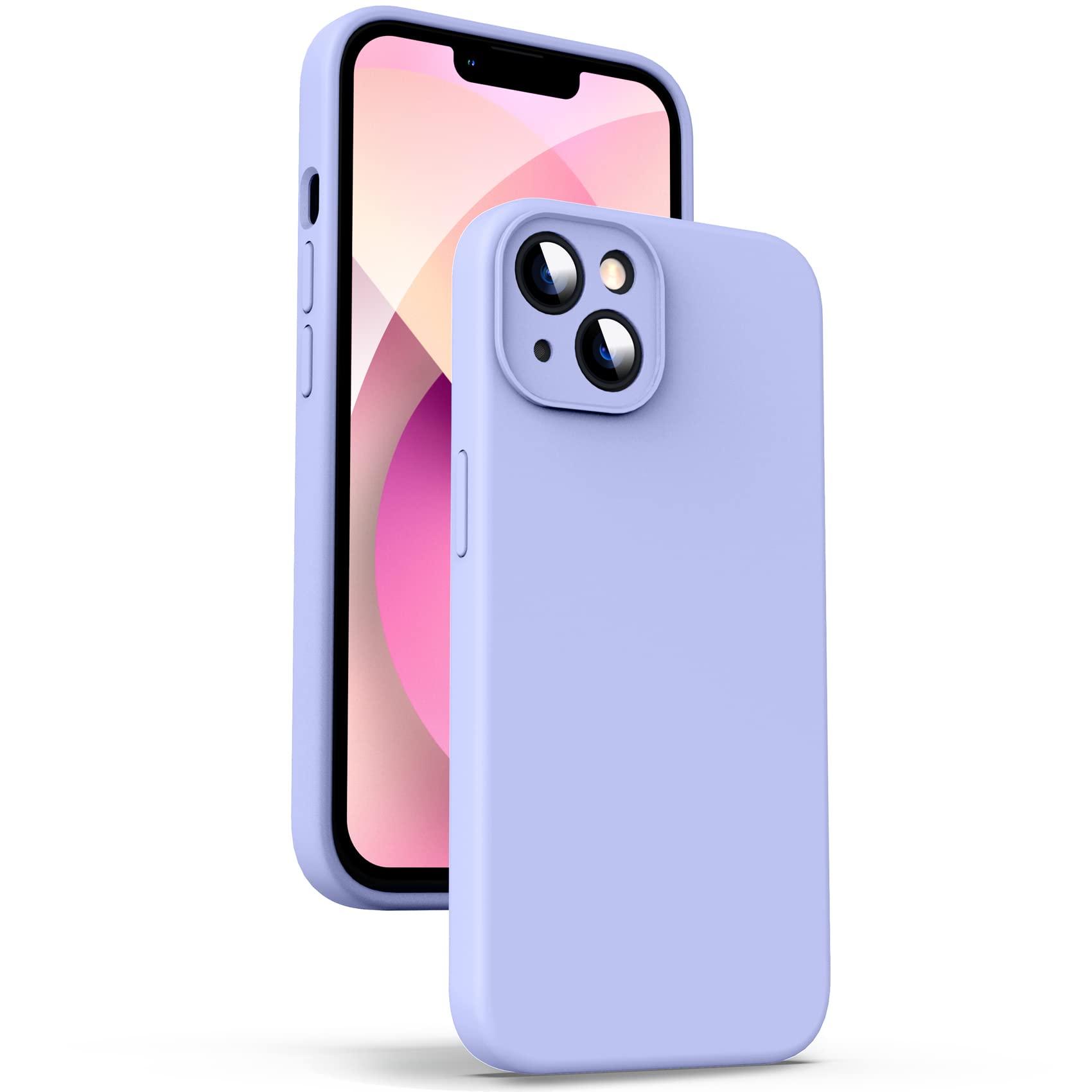 Supdeal Liquid Silicone Case for iPhone 13 Mini - [Camera All-Round Protection] [Soft Microfiber Lining Anti-Scratch] 4 Layer Fu