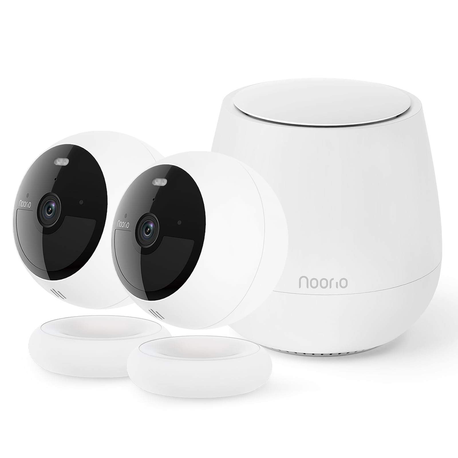 Noorio Security Cameras Wireless Outdoor, Security Camera System For Home, 1080P Indoor Wifi Cameras, Motion Activated, Color Ni
